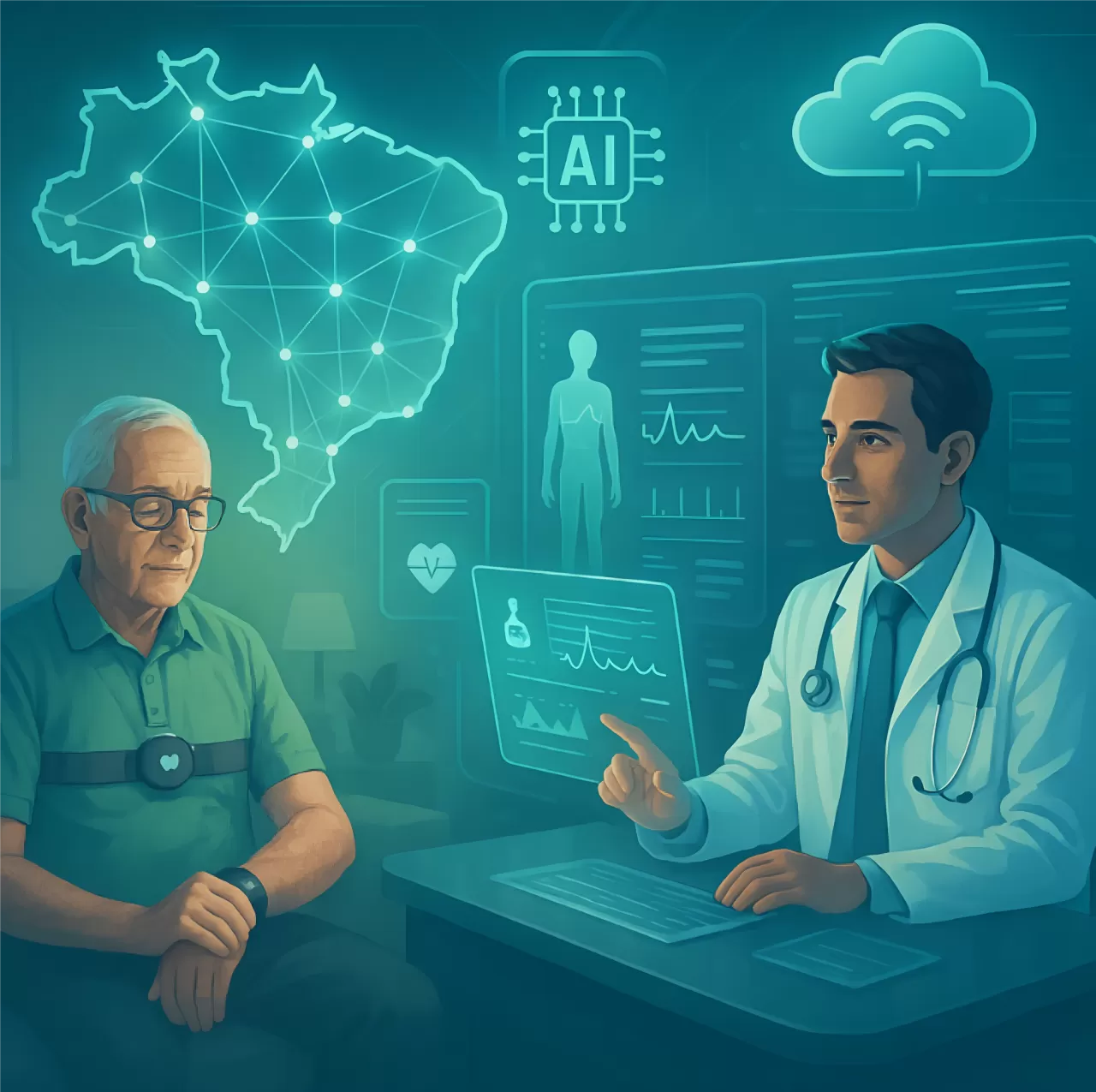 Como a Inteligência Artificial (IA) está transformando o atendimento e o monitoramento remoto de pacientes (RPM) no Brasil   