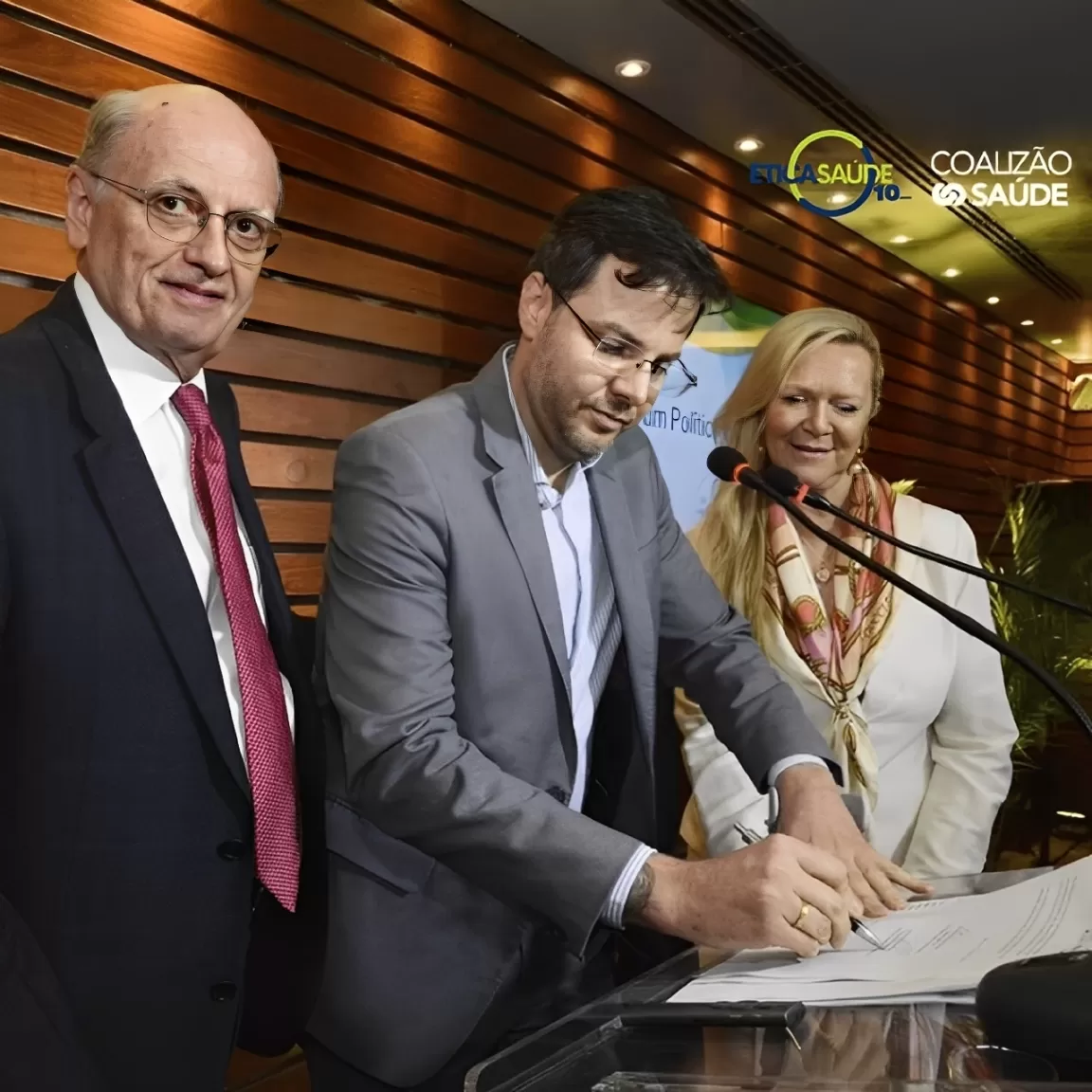 Em evento com presença do presidente em exercício e do ministro da Saúde, IES e ICOS assinaram Acordo de Cooperação Técnica