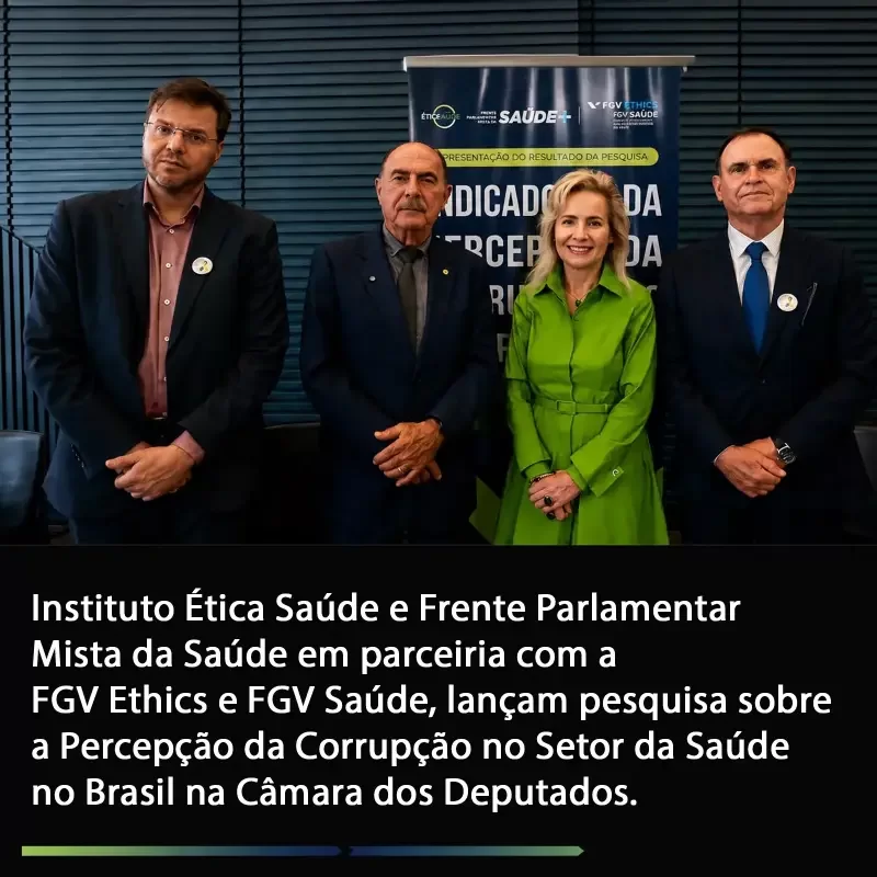 Frente Parlamentar Mista da Saúde recebe apresentação de pesquisa inédita sobre percepção da corrupção na saúde na Câmara dos Deputados Frente Parlamentar Mista da Saúde recebe apresentação de pesquisa inédita sobre percepção da corrupção na saúde na Câmara dos Deputados